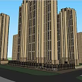 Modern High Rise Residential Buildings With Exterior Design And Green Surroundings