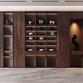 New Chinese Decorative Cabinet Bookcase 3d model