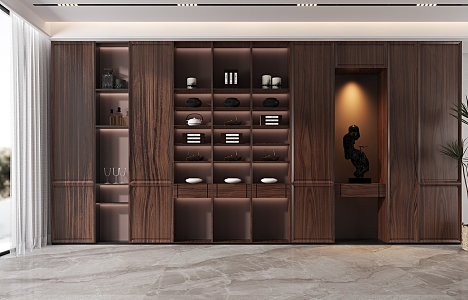 New Chinese Decorative Cabinet Bookcase 3d model