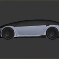 Futuristic Concept Car With Sleek Metallic Body And Black Roof Design