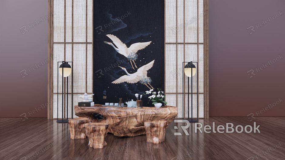 New Chinese root carving tea sea tea table model