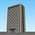 Twin Modern High Rise Office Buildings With Glass Windows And Exterior Design