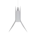 Sleek Modern Black Linear Pendant Light with Minimalist Design Hanging in Contemporary Dining Room