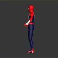 Spider Man Costume Red And Blue With White Spider Logo Arms Outstretched Body View