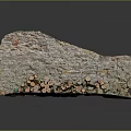 Rock Formation Decorative Scene With Small Figurines On Stone Base