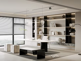 Modern study 3d model