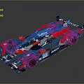 Red Toyota Racing Car With Number 28 And Streamlined Sporty Design