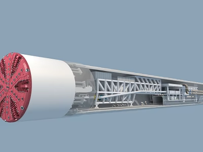 modern shield machine slurry shield machine 3d model