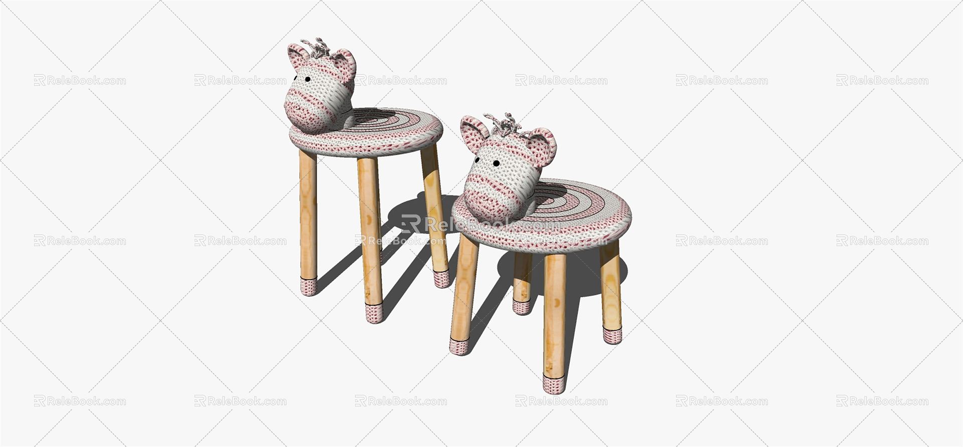 Modern Children's Chair Table and Chair 3d model