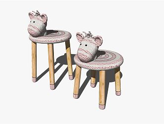 Modern Children's Chair Table and Chair 3d model