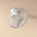 Wall Mounted White Air Conditioning Fan With Metal Grill For Home Cooling Use