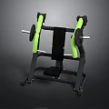 Professional Leg Press Fitness Equipment With Green Black Design And Barbell Bars