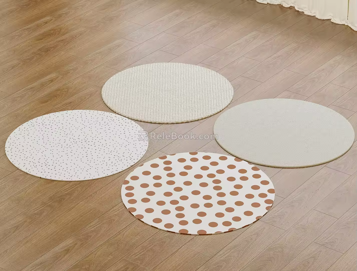 Round carpet combination 3d model