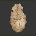 Traditional Chinese Oracle Bone Ornamental Decor Set With Ancient Carved Characters