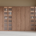 bookcase whole wall cabinet 3d model