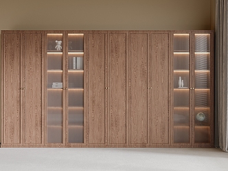 bookcase whole wall cabinet 3d model