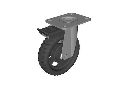 Modern wheel pulley roller universal wheel 3d model