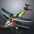 Colorful Biplane Model With Aerospace Design For Space Education
