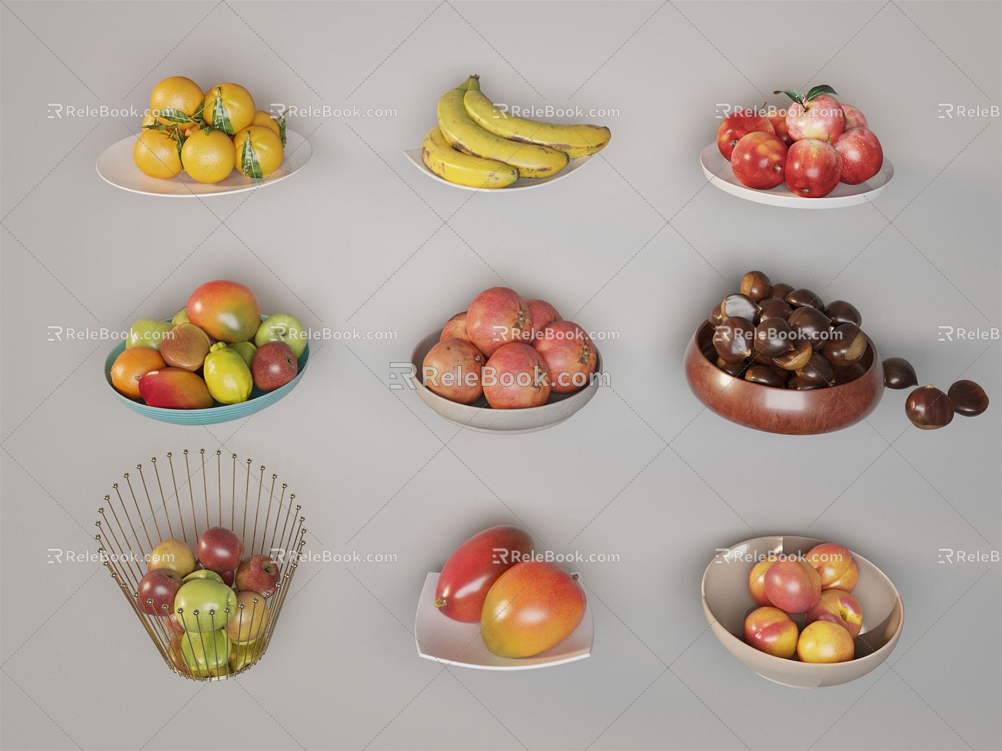 Modern fruit 3d model