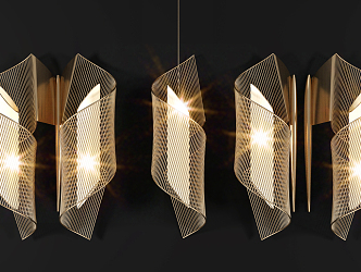 Modern lamp combination metal wall lamp 3d model