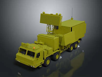 modern signal car radar car military radar car military vehicle 3d model