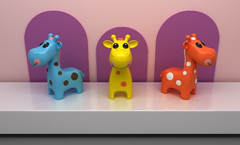 Toy Giraffe 3d model