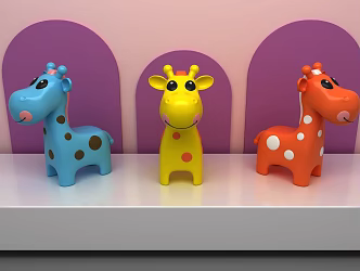 Toy Giraffe 3d model