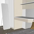 Modern White Bathroom Mirror With Wall Mounted Vanity And Towel Decor