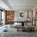 New Chinese Style Study 3d model