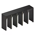 Black Console Table With Arched Legs Modern Design For Home Decor 3d model