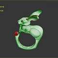Stylish Silver Rabbit Shaped Ring As Fashionable Clothing Accessory Piece