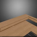 Modern L Shaped Desk With Wooden Top Metal Frame And Comfortable Chair