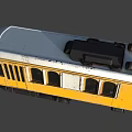 Vintage Yellow Tram With White Roof And Classic Window Design For Railway