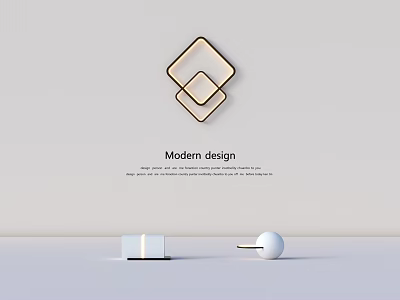 Modern Design Table Lamp With Minimalist Style And Home Decor Elements For Living Room 3d model