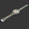 Silver Metallic Watch With Sleek Design Round Dial And Comfortable Strap