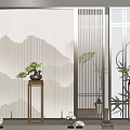 New Chinese Partition Screen 3d model