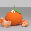 Modern Orange Orange Fruit Air Model Balloon Meichen Photo Pillow 3d model