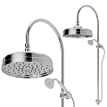 Modern Shower Sauna Design With Stainless Steel Shower Head And Glass Enclosure
