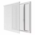 White Vertical Blinds On Glass Door For Home Privacy And Light Control