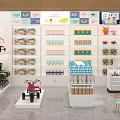 Baby Kids Specialty Store With Child Safety Seats Kids Bikes And Decorative Product Shelves