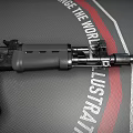 Black Tactical Assault Rifle With Magazine And Optic Scope 3d model