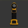 Yellow Cordless Electric Drill With Ergonomic Black Handle And Rechargeable Battery