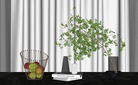 Modern ornaments combination vase plant ornaments 3d model