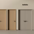 Various Aesthetic Double Doors In Modern Styles Including Wooden And Gray Designs