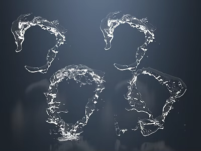 Dynamic Water Splash Shapes In 2024 Creative Abstract Design Artwork 3d model