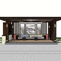 Outdoor Wooden Pergola with Lattice Roof Green Plants Blue Sky and Sofa