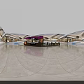 Modern Milk Tea Shop In Mall With Open Counter Seating Area And Beverage
