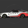Toyota TRD Race Car With Sahara Logo White Red Black Design