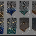Modern Wall Decor With Gradient Colors Metallic Accents And Glass Texture Design
