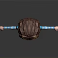 3D Cartoon Boy Character Wearing Blue Hoodie Brown Pants And White Shoes With Arms Outstretched